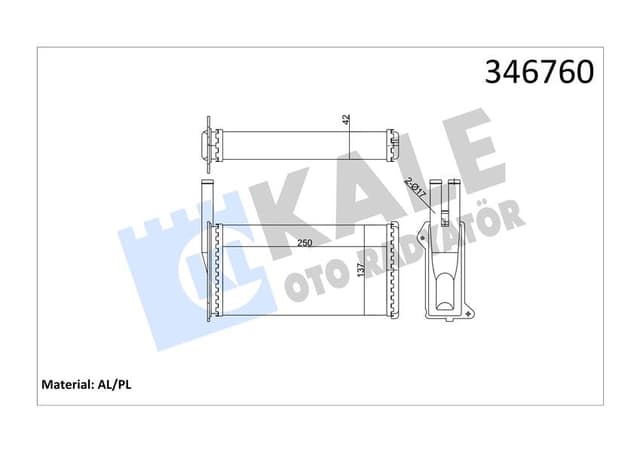KALE KALORİFER RADYATÖRÜ SIERRA AC KLİMASIZ 249x134x42 85GG18B539CD-7232897-1630103 OEM: 85GG18B539CD-7232897-1630103 - KALE 346760 kodlu oto yedek parça