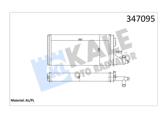 KALE KALORİFER RADYATÖRÜ IVECO DAILY TD 89-96 93930678 OEM: 93930678 - KALE 347095 kodlu oto yedek parça