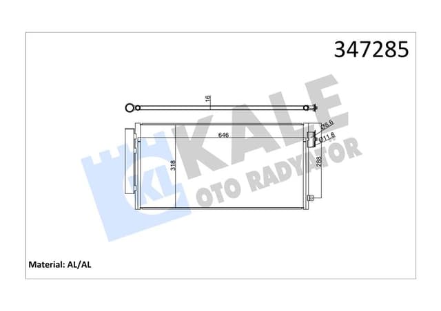 KALE KLİMA KONDENSERİ FIAT EGEA-500L 12 1.3-1.6 MULTİJET-1.4 BENZINLI AL-PL-BRZ 51887955-52102801 OEM: 51887955-52102801 - KALE 347285 kodlu oto yedek parça