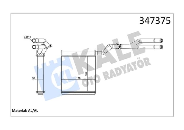 KALE KALORIFER RADYATORU MONDEO IV 07 14 S MAX GALAXY 06 15 6G9118B539CC-1376873-1453312 OEM: 6G9118B539CC-1376873-1453312 - KALE 347375 kodlu oto yedek parça