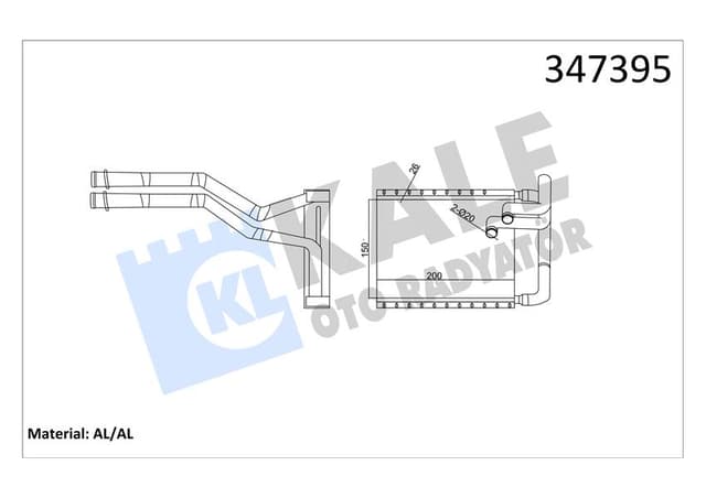 KALE KALORİFER RADYATÖRÜ HYUNDAI İ30 1.4L 1.6L G4FA G4FC benzinli 07-12 1.6L D4FB dizel 07-11 - ALEMİNY UM 971382L000 OEM: 971382L000 - KALE 347395 kodlu oto yedek parça
