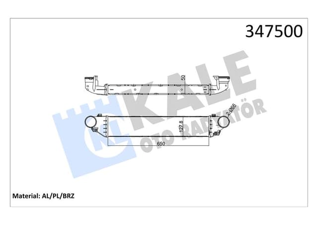 KALE TURBOSARJ RADYATORU MERCEDES W203 CL203 S203 C209 A209 R171 A2035000000 OEM: A2035000000 - KALE 347500 kodlu oto yedek parça