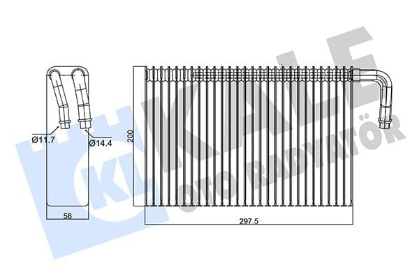 KALE EVAPORATOR BMW E39 E53 RANGE ROVER 3 VOGUE L322 02 12 64118385560-JQB000160 OEM: 64118385560-JQB000160 - KALE 350105 kodlu oto yedek parça