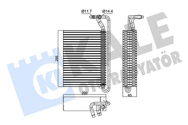 KALE EVAPORATOR BMW N42 N46 M43 M47 M52 M54 M57 S54 E46 N52 N46 N47 M57 E83 64119135744 OEM: 64119135744 - KALE 350115 kodlu oto yedek parça