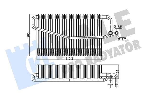 KALE EVAPORATOR MERCEDES W203 CL203 S203 C209 A209 W463 A2098300358 OEM: A2098300358 - KALE 350130 kodlu oto yedek parça
