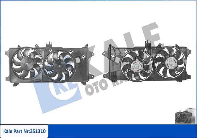 KALE FAN MOTORU DAVLUMBAZLI FIAT DOBLO 1.3 MJET 03 1.9JTD 01 EURO III ÇİFT MOTORLU AC KLİMALI 46821264-51718489 OEM: 46821264-51718489 - KALE 351310 kodlu oto yedek parça