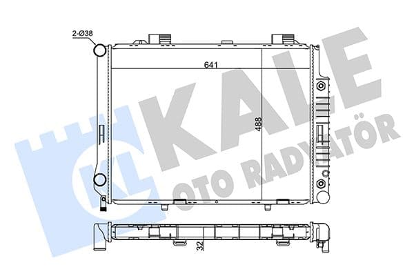 KALE MOTOR SU RADYATORU MERCEDES E-CLASS W210 S210 A2105000903 OEM: A2105000903 - KALE 351600 kodlu oto yedek parça