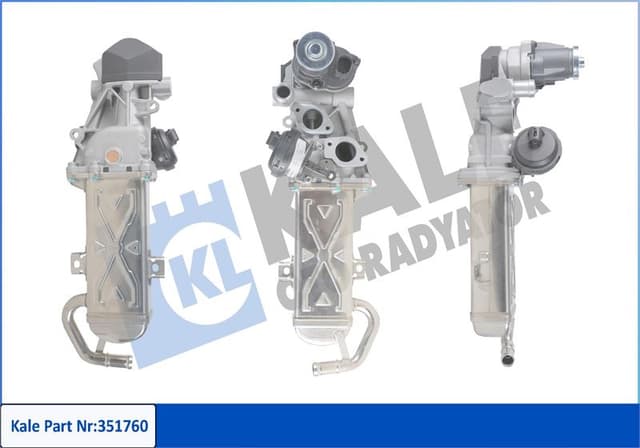 KALE EGR VALFİ SOĞUTUCU CADDY-JETTA-GOLF6-PASSAT-SUPERB-OCTAVIA-A3-LEON 09 1.6TDI CAYA-B-C-D 03L131512CF-03L131512DQ-03L131512AT OEM: 03L131512CF-03L131512DQ-03L131512AT - KALE 351760 kodlu oto yedek parça