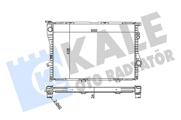 KALE MOTOR SU RADYATORU BMW M51 D25 E38 96 01 E39 96 03 17002246010 OEM: 17002246010 - KALE 351870 kodlu oto yedek parça