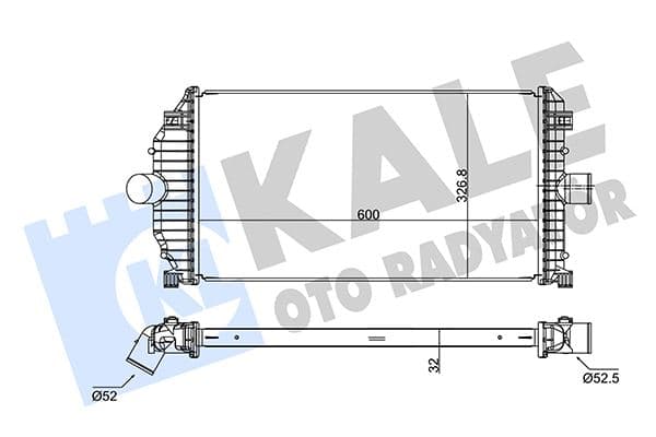 KALE İNTERCOOLER ESPACE III-LAGUNA I 1.9DCI 98 7701045349-6025310508 OEM: 7701045349-6025310508 - KALE 352280 kodlu oto yedek parça