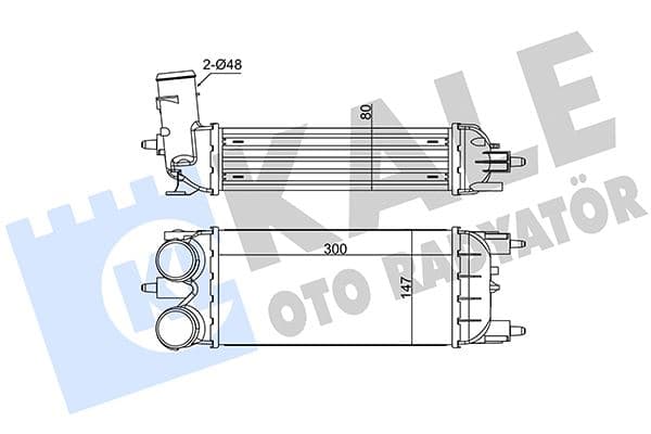 KALE İNTERCOOLER CITROEN C5 III-PEUGEOT 508-508 SW1.6 HDI 08 0384P5-9804955180 OEM: 0384P5-9804955180 - KALE 352290 kodlu oto yedek parça