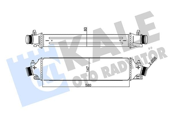 KALE TURBO RADYATÖRÜ İNTERCOOLER ALFA ROMEO GIULIETTA 10 20 1.4 TB 1.8 TB 2.0 JTDM 50514486 OEM: 50514486 - KALE 352415 kodlu oto yedek parça