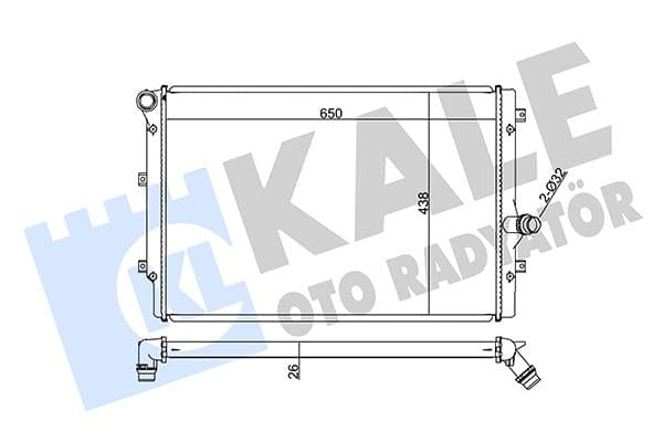 KALE RADYATÖR GOLF V-VI-JETTA III-PASSAT-TOURAN 2.0TDI AC KLİMASIZ MEK OTOM AL/PL/BRZ 650x438x26 3C0121253AL-1K0121251BK-1K0121251DD OEM: 3C0121253AL-1K0121251BK-1K0121251DD - KALE 353000 kodlu oto yedek parça