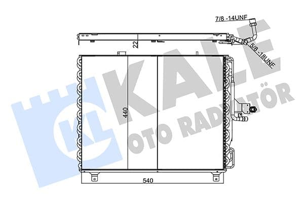 KALE KLIMA RADYATORU MERCEDES W124 S124 A124 C124 A1248301670 OEM: A1248301670 - KALE 354060 kodlu oto yedek parça