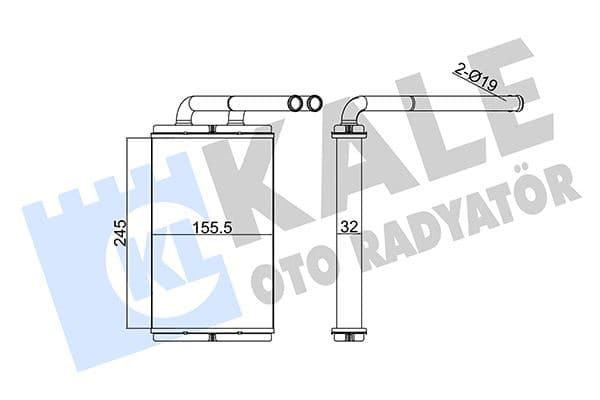 KALE KALORİFER RADYATÖRÜ CHEVROLET CAPTIVA 2.0L C100 06- / OPEL ANTARA A 2.0L 06- 4803904-96629611 OEM: 4803904-96629611 - KALE 355240 kodlu oto yedek parça