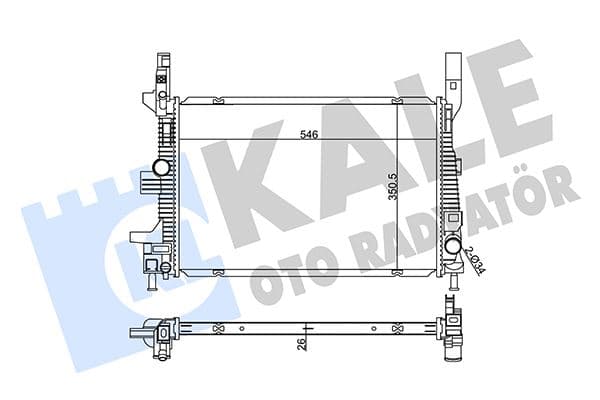 KALE MOTOR SU RADYATÖR FORD GRAND C-MAX FOCUS III 11 TRANSIT CONNECT 14 1.5 TDCI F1F18005HB-1889730 OEM: F1F18005HB-1889730 - KALE 355520 kodlu oto yedek parça