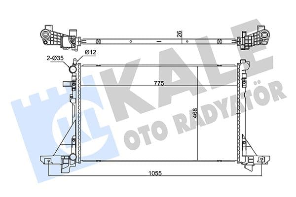 KALE MOTOR RADYATORU MASTER III 10 MOVANO B 10 2.3dCI 214004474R-214101169R OEM: 214004474R-214101169R - KALE 355815 kodlu oto yedek parça