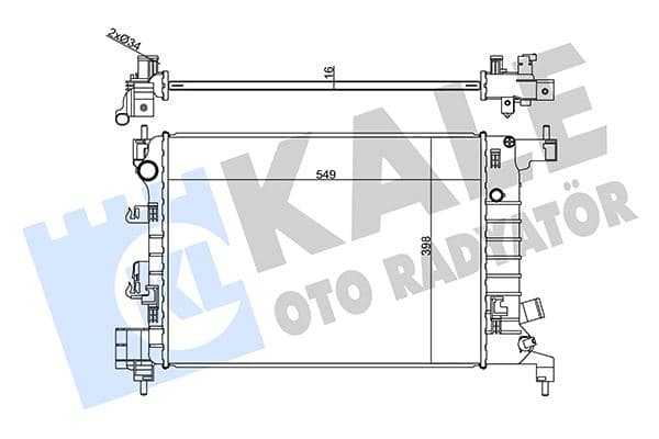 KALE RADYATÖR CHEVROLET AVEO 1.2 1.4 11 MT 16MM AL/BRZ 549X398X16 95316032-95460091 OEM: 95316032-95460091 - KALE 356315 kodlu oto yedek parça