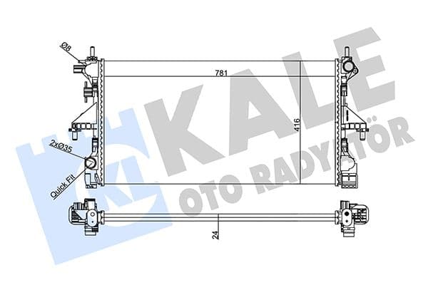 KALE SU RADYATÖRÜ PEUGEOT BOxER-CITROEN JUMPER 2.2 3.0HDI 06 FIAT DUCATO 2.3D MTJ 11 MT MEKANİK 781x416x24 1616950280-1382424080-1617023380-1618094280 1617117280-1382421080-1616950280 OEM: 1617117280-1382421080-1616950280 - KALE 356960 kodlu oto yedek parça