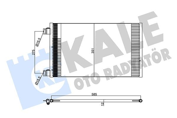 KALE KLIMA RADYATORU MERCEDES CITAN W415 12 . RENAULT KANGOO III 08 A4155000054-8200455795 OEM: A4155000054-8200455795 - KALE 358220 kodlu oto yedek parça