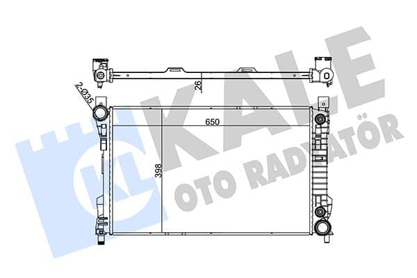 KALE MOTOR SU RADYATORU MERCEDES W203 CL203 S203 C209 A209 R171 A2035000303 OEM: A2035000303 - KALE 360600 kodlu oto yedek parça