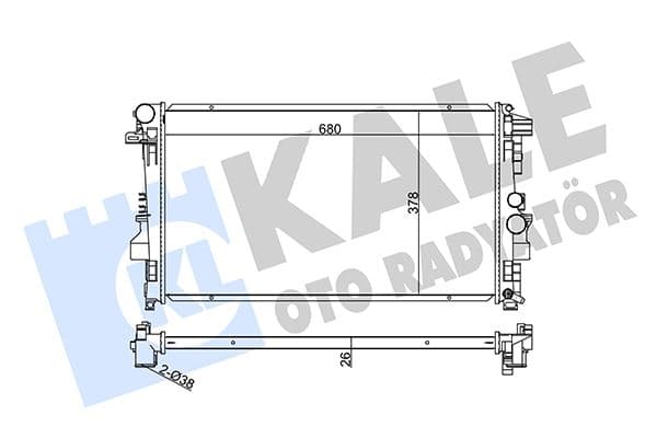 KALE MOTOR SU RADYATORU MERCEDES VITO W639 03 A6395011101 OEM: A6395011101 - KALE 360900 kodlu oto yedek parça