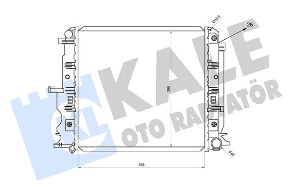 KALE MOTOR SU RADYATORU MERCEDES SPRINTER B906 06 A9065001402 OEM: A9065001402 - KALE 361510 kodlu oto yedek parça