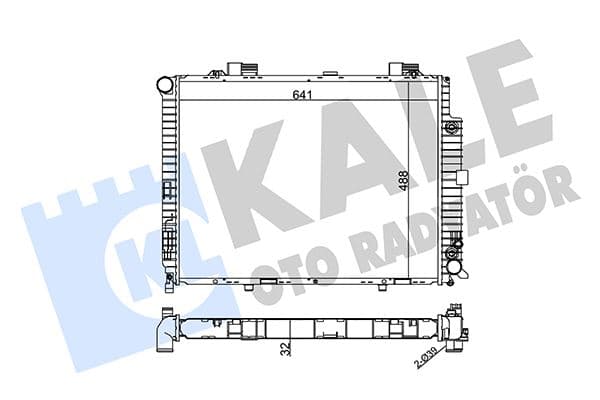 KALE MOTOR SU RADYATORU MERCEDES E-CLASS W210 S210 A2105006503 OEM: A2105006503 - KALE 361600 kodlu oto yedek parça