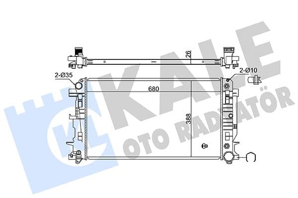 KALE MOTOR SU RADYATORU MERCEDES SPRINTER B906 06 A9065001502 OEM: A9065001502 - KALE 363530 kodlu oto yedek parça