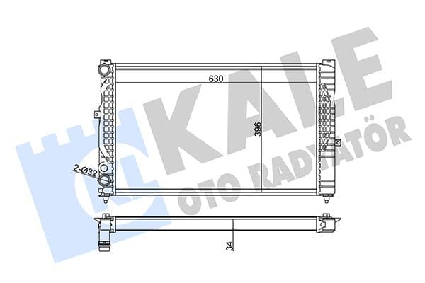 KALE RADYATÖR A4-A6 1.8-PASSAT 1.6 1.8 00-05 630X396X34 AL-PL 8D0121251Q-8D0121251K-8D0121251E OEM: 8D0121251Q-8D0121251K-8D0121251E - KALE 367500 kodlu oto yedek parça