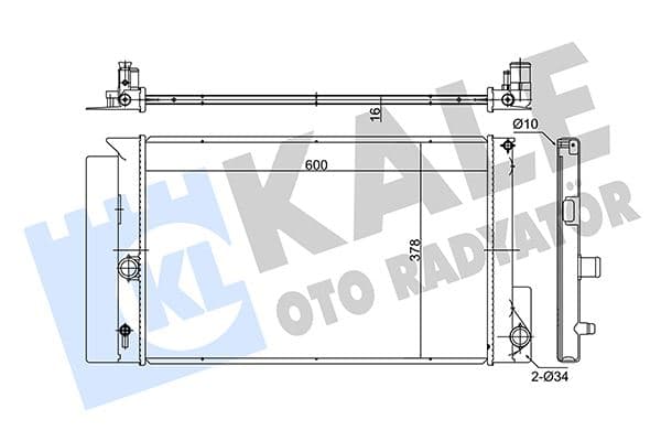 KALE RADYATÖR AURIS-AVENSIS-COROLLA-VERSO MEKANİK AL/PL/BRZ 600x378x16 164000D400-164000D410-1640022160 OEM: 164000D400-164000D410-1640022160 - KALE 372000 kodlu oto yedek parça