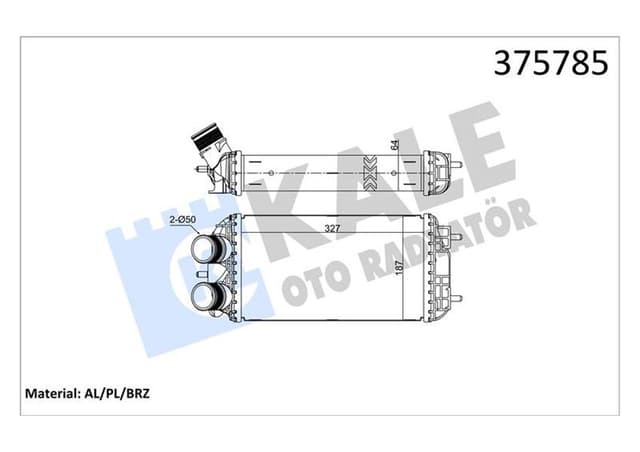 KALE TURBO RADYATÖRÜ INTERCOOLER OPEL CORSA F 19 MOKKA 20 P208-P2008 19 C4 20 DS3 19 1.2-1.5 PureTech-BlueHDI BRAZING 327X187X64 98247422-9824742280-98281721 OEM: 98247422-9824742280-98281721 - KALE 375785 kodlu oto yedek parça