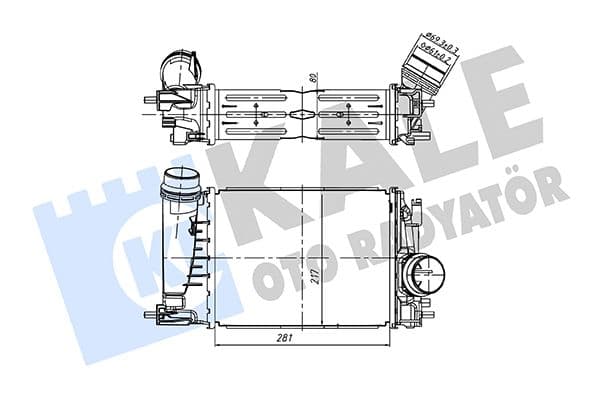 KALE TURBO RADYATÖRÜ RENAULT MEGANE IV 15 SCENIC IV 15 KADJAR 15 CAPTUR I 13 TALISMAN 15 1.3TCE BRAZING 281X217X80 144962803R OEM: 144962803R - KALE 375810 kodlu oto yedek parça