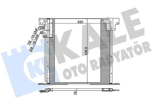 KALE KLIMA RADYATORU MERCEDES VITO W638 97 03 A6388350170 OEM: A6388350170 - KALE 381200 kodlu oto yedek parça