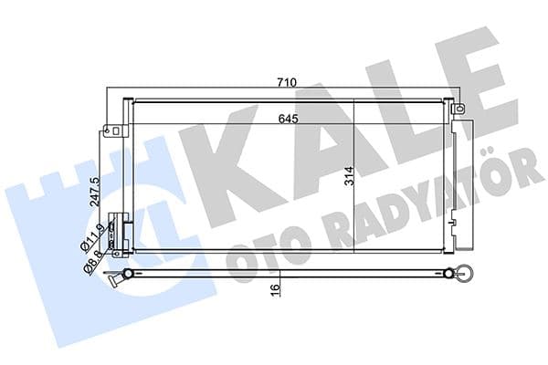 KALE KLIMA RADYATORU OPEL CORSA D-COMBO 06 FIAT GRANDE PUNTO-BRAVO II-LINEA 1.3-1.7 CDTI-MTJ 1.6T AL/AL 625x295x16 95514601-1850168-55700408-93168140 OEM: 95514601-1850168-55700408-93168140 - KALE 389100 kodlu oto yedek parça