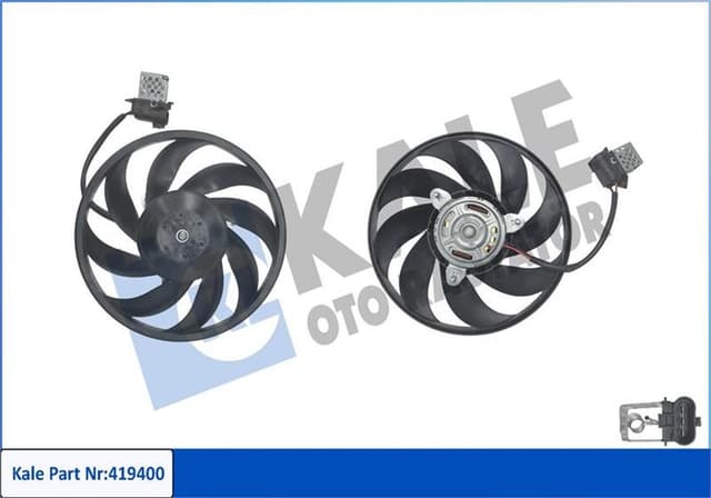KALE FAN MOTORU DAVLUMBAZLI OPEL CORSA C-TIGRA 250W-294mm 1341338-9129966 OEM: 1341338-9129966 - KALE 419400 kodlu oto yedek parça