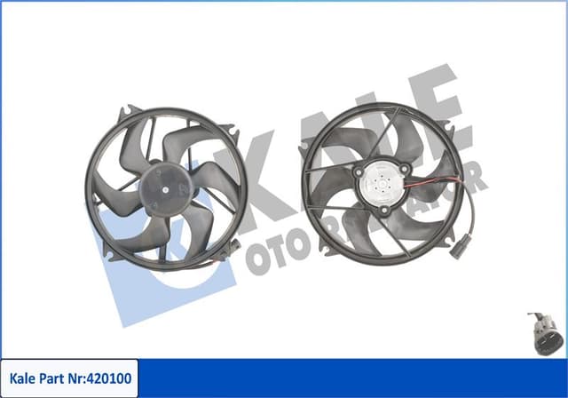 KALE FAN MOTORU PERVANE CITROEN C4 I-II-DS4 PEUGEOT P307-P307 CC-P307 SW 200W-385mm 1253.A9-1253.C0 OEM: 1253.A9-1253.C0 - KALE 420100 kodlu oto yedek parça