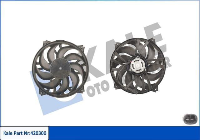 KALE FAN MOTORU DAVLUMBAZLI PARTNER 02 BERLINGO 02 XSARA 00 307 00 350W-385mm 1253.A6 OEM: 1253.A6 - KALE 420300 kodlu oto yedek parça