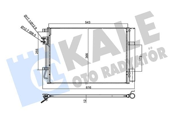KALE-RADYATOR 353130 KONDENSER HYUNDAI i20 1.2 12- AL/AL OEM: 976060U000-976060U000AS - KALE 358445 kodlu oto yedek parça