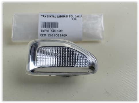 KAYA ÇAMURLUK SİNYALİ SOL DACIA LOGAN II 12 SANDERO II 12 DOKKER 12 STEPWAY 12 261651140R OEM: 261651140R - KAYA KD1409 kodlu oto yedek parça