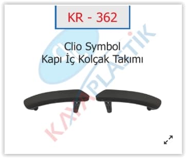 KAYA KAPI İÇ KOLÇAK TAKIMI SYMBOL-SANDERO 809603577R OEM: 809603577R - KAYA KR362 kodlu oto yedek parça