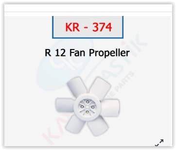 KAYA VANTİLATÖR PERVANESİ R12 TOROS 7700507890 OEM: 7700507890 - KAYA KR374 kodlu oto yedek parça