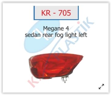 KAYA ARKA SİS FAR LAMBASI SOL MGN 4 SEDAN MODEL 265855907R OEM: 265855907R - KAYA KR705 kodlu oto yedek parça