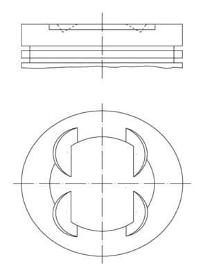 MAHLE PISTON SEGMAN 86.4 mm BMW S50 B32 E36 M3 3.2 11251404821-1405264 OEM: 11251404821-1405264 - MAHLE 0830100 kodlu oto yedek parça