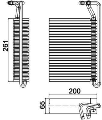 MAHLE EVAPORATOR BMW E46 E83 OEM: 64119135744 - MAHLE AE84000S kodlu oto yedek parça