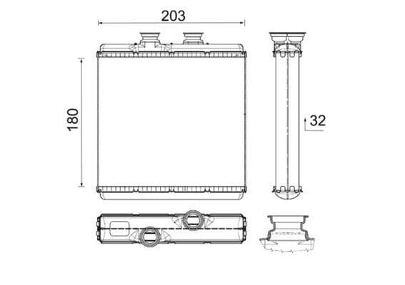 MAHLE KALORIFER RADYATORU MERCEDES W204 W212 C218 R231 C190 R197 A2048300061 OEM: A2048300061 - MAHLE AH183000P kodlu oto yedek parça