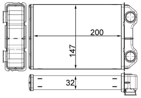 MAHLE KALORIFER RADYATORU MINI R50 R52 R53 OEM: 64111497527 - MAHLE AH251000S kodlu oto yedek parça