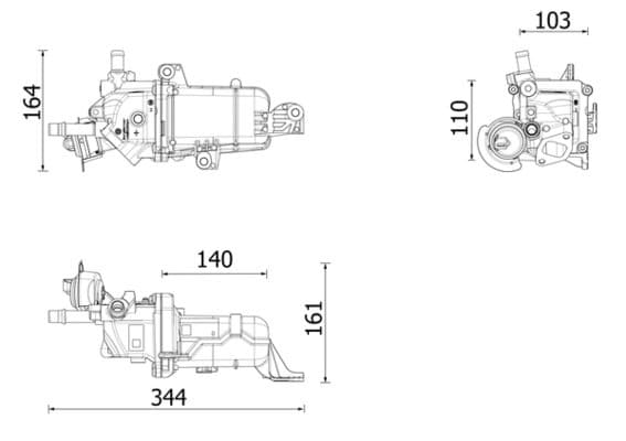 MAHLE EGR SOGUTUCUSU TRAFIC III 15> MEGANE IV 15> TALISMAN 15> SCENIC IV 15> 1.6dCi OEM: 147357086R - MAHLE CE49000P kodlu oto yedek parça