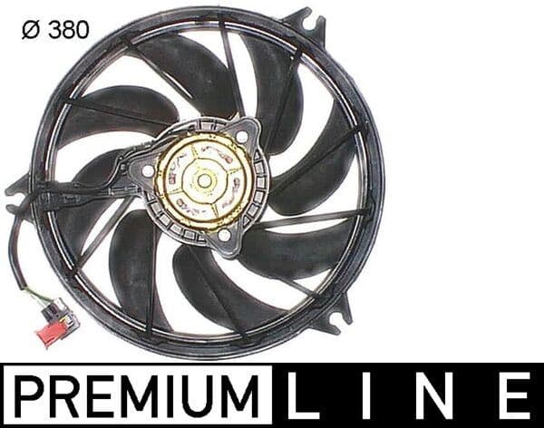 MAHLE FAN MOTORU P206 1.1-1.4-1.4-1.6-2.0 16V-1.6HDI-2.0HDI 98 250W-385mm OEM: 1253.C9-1253.R7-1254.87 - MAHLE CFF290000P kodlu oto yedek parça