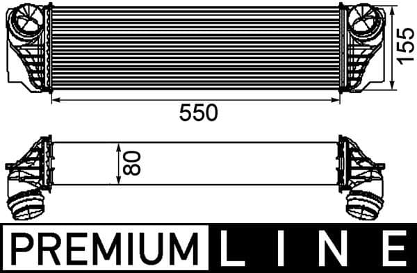 MAHLE TURBO RADYATÖRÜ BMW F07 530D XDRİVE 09 F10 525D 530D 10 F11 520D 525D 530D 10 F01 730D 08 17117805629 OEM: 17117805629 - MAHLE CI184000P kodlu oto yedek parça